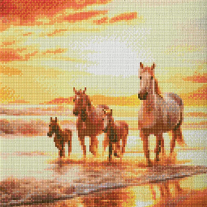 Книга Алмазная мозаика Лошади (40х50 см) | SOVABOOKS