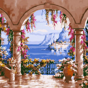 Картина по номерам Балкон Цветов