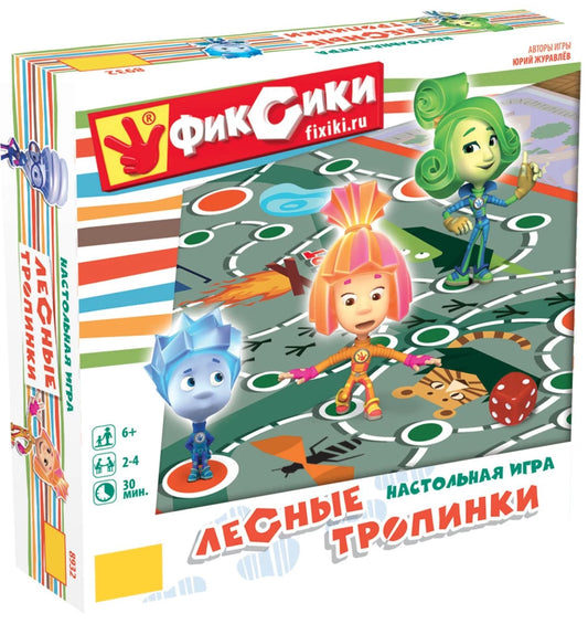 Настольная игра Фиксики. Лесные тропинки от Sovabooks, семейная игра на доске для развлечения и развития детей.