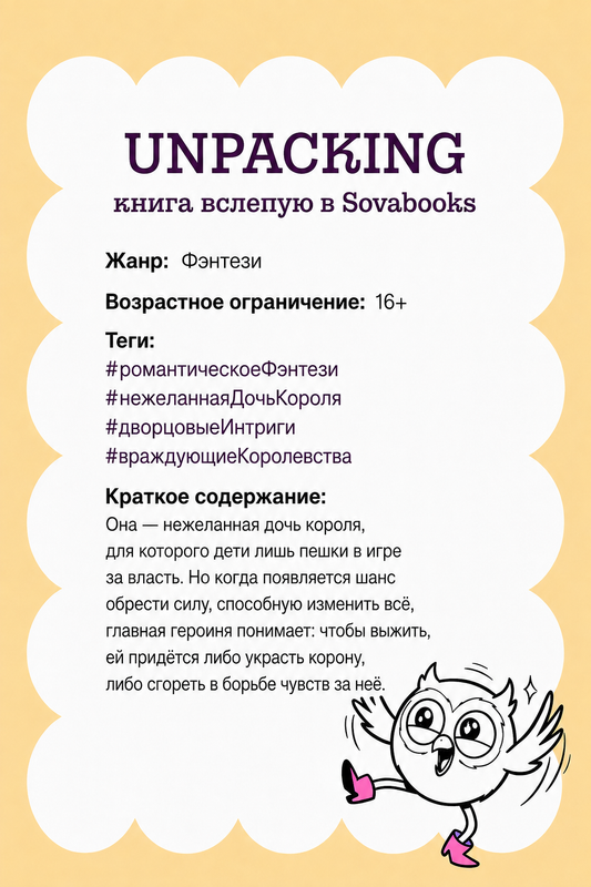 UNPACKING книга вслепую от SOVABOOKS -  Фэнтези