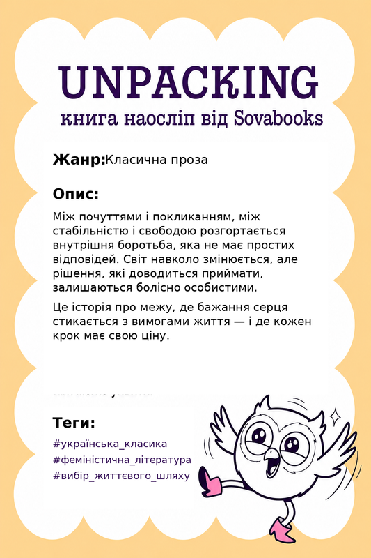 UNPACKING книга наосліп від SOVABOOKS -  Класична проза