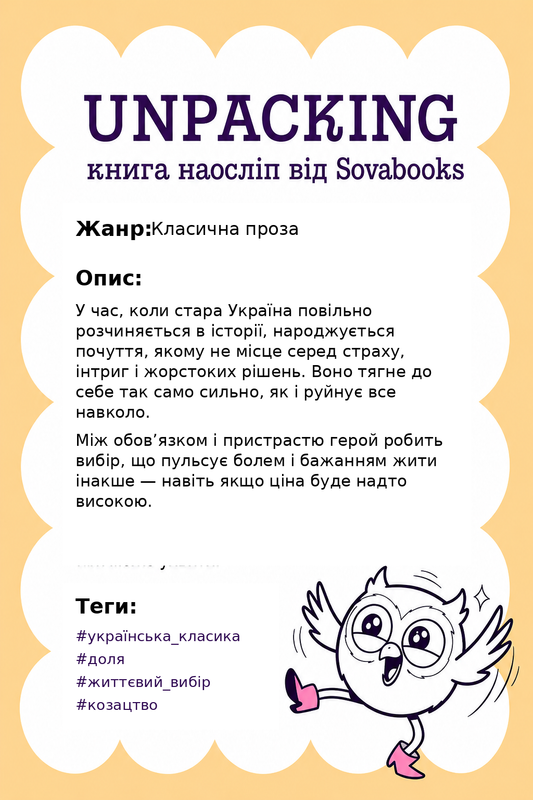 UNPACKING книга наосліп від SOVABOOKS -  Класична проза