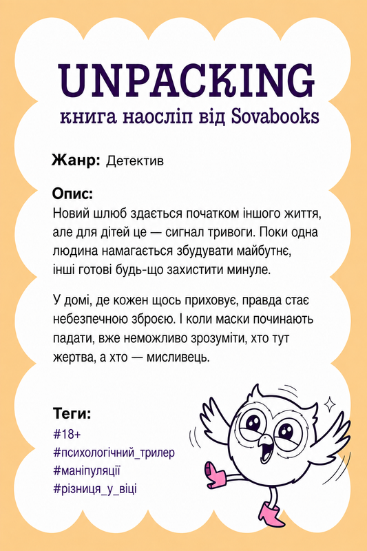 UNPACKING книга наосліп від SOVABOOKS -  Детектив