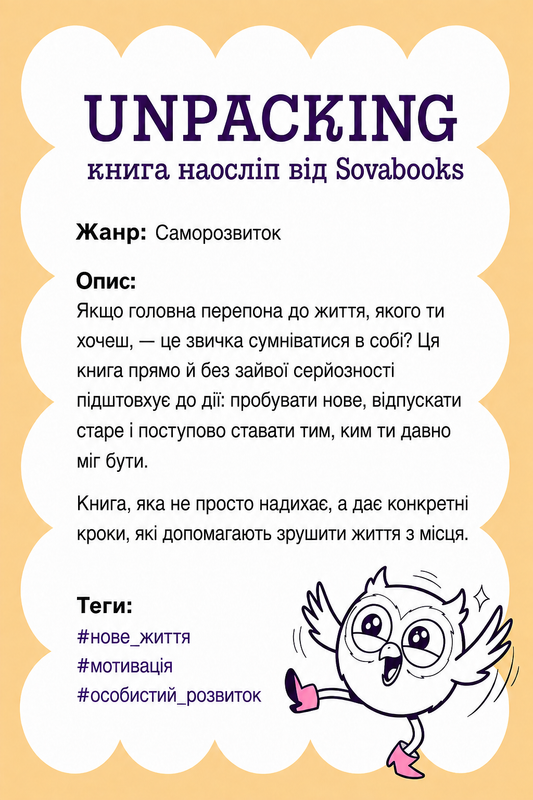 UNPACKING книга наосліп від SOVABOOKS -  Саморозвиток