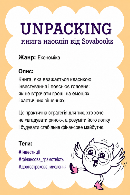 UNPACKING книга наосліп від SOVABOOKS -  Економіка