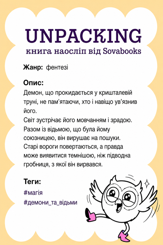 UNPACKING книга наосліп від SOVABOOKS -  фентезі
