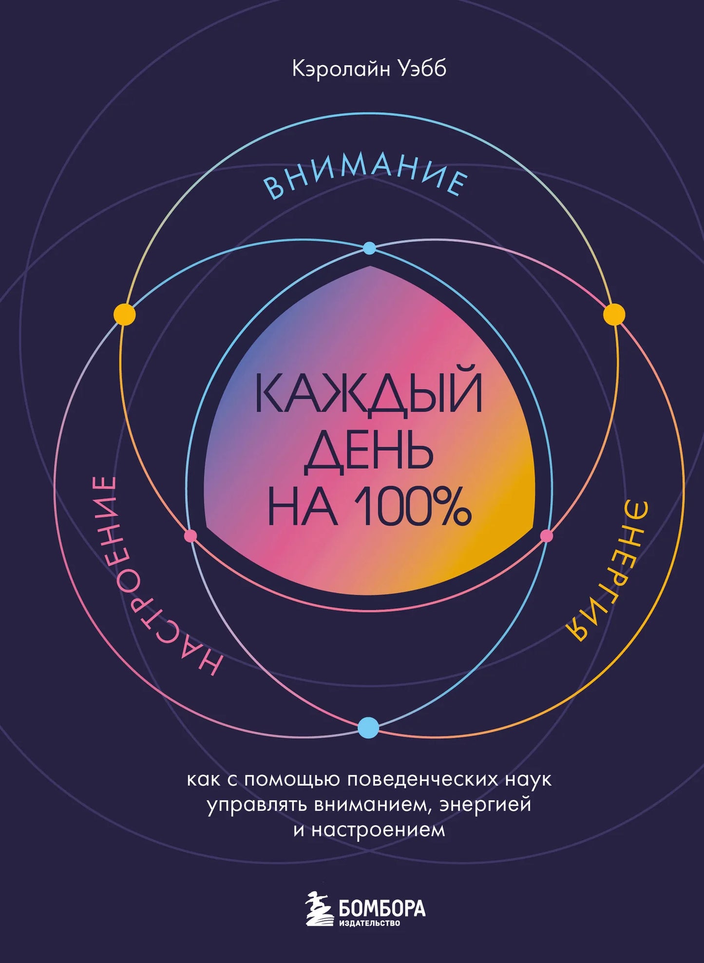 Книга "Каждый день на 100%" Sovabooks, обложка с изображением, посвящена управлению вниманием, энергией и настроением