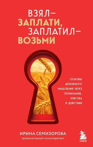 Книга "Взял – заплати" И.Н. Семизорова о основах денежного мышления, изображение обложки, изданная Sovabooks.