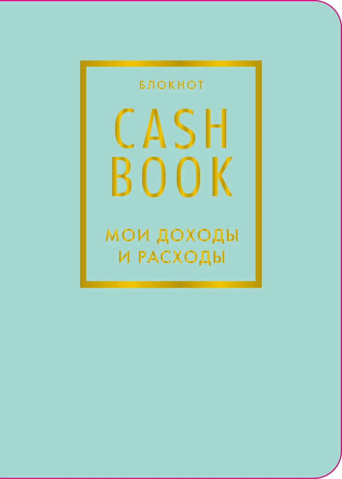 Книга "Мои доходы и расходы" CashBook, 6-е издание, мятная обложка, российский блокнот для учета финансов Sovabooks