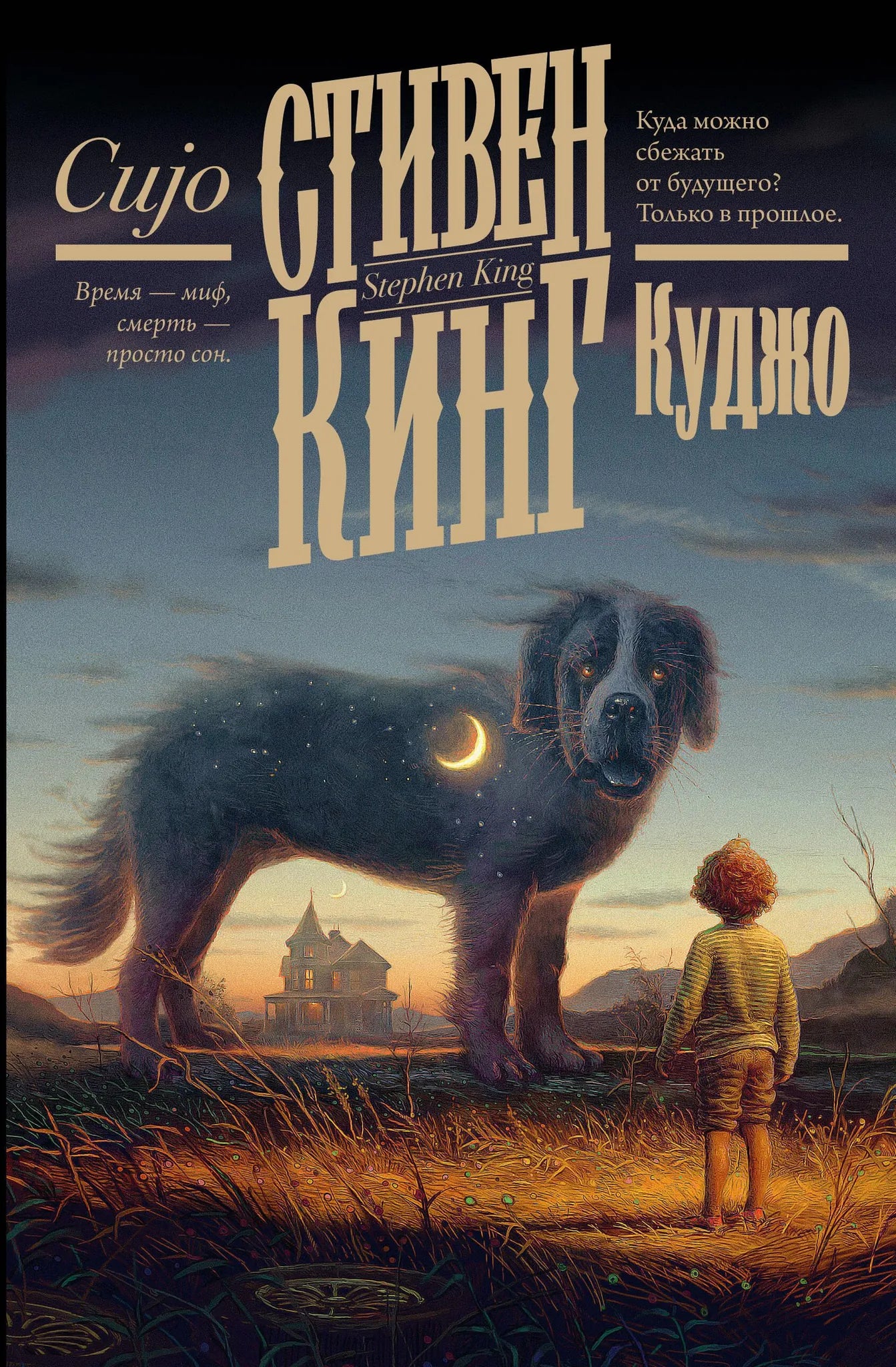 Обложка книги "Куджо" — российский художественный роман ужасов издательства Sovabooks, изображение с ISBN 9785171699222.
