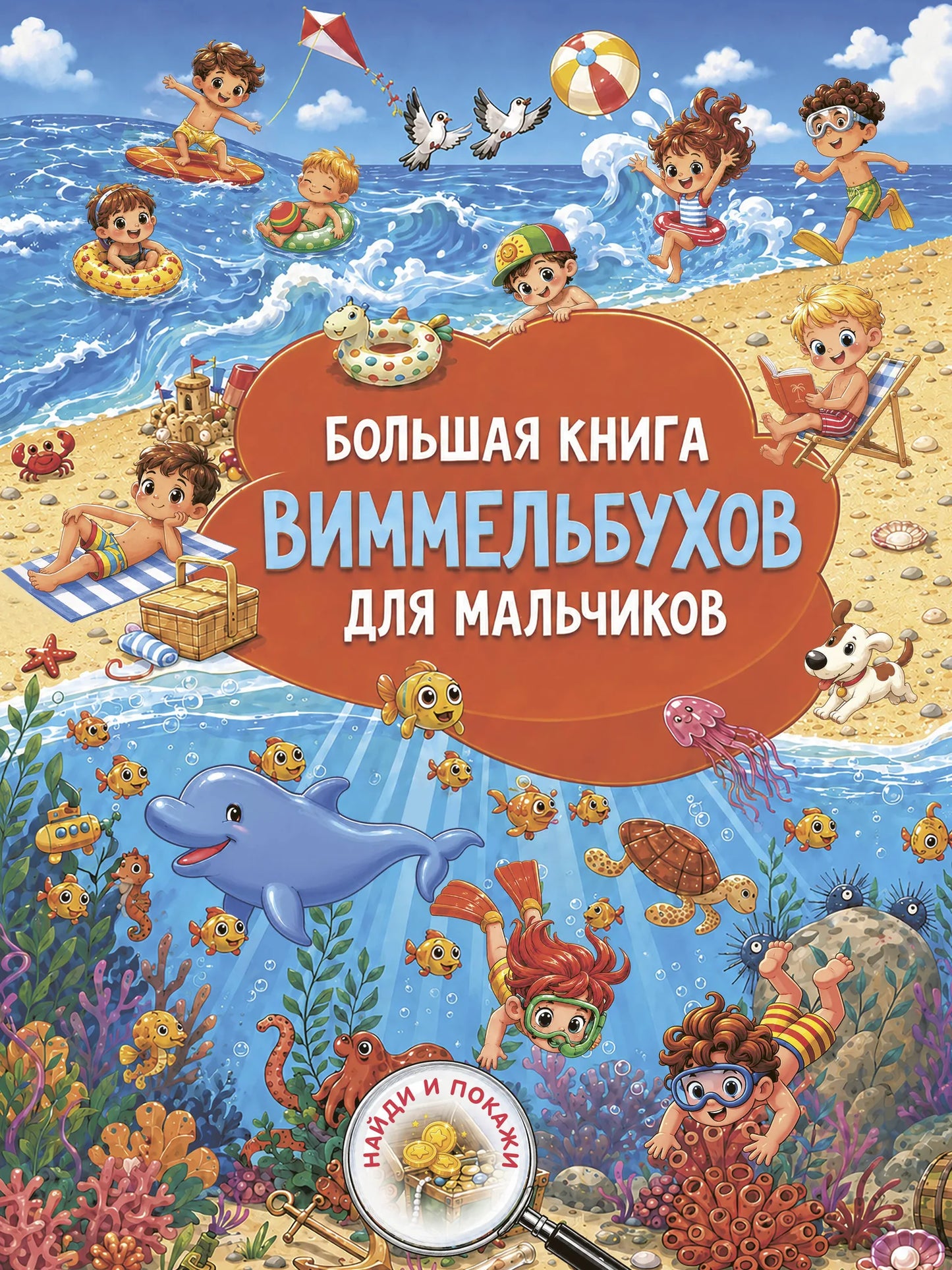 Книга «Большая книга виммельбухов для мальчиков» — Дмитриева В.Г., АСТ. 2026, твердая обложка