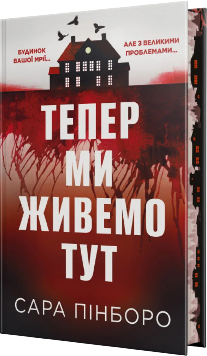 Книга «Тепер ми живемо тут» Сари Пінборо — українське видання, містичний трилер, обкладинка книги