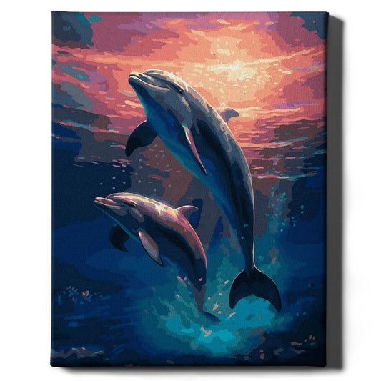 Картина по номерам дельфины