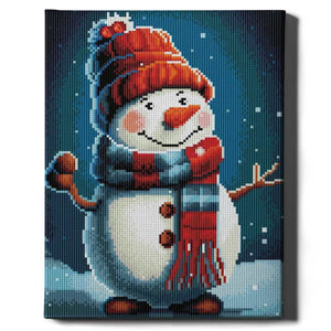 Алмазная мозаика Снеговик (30х40)