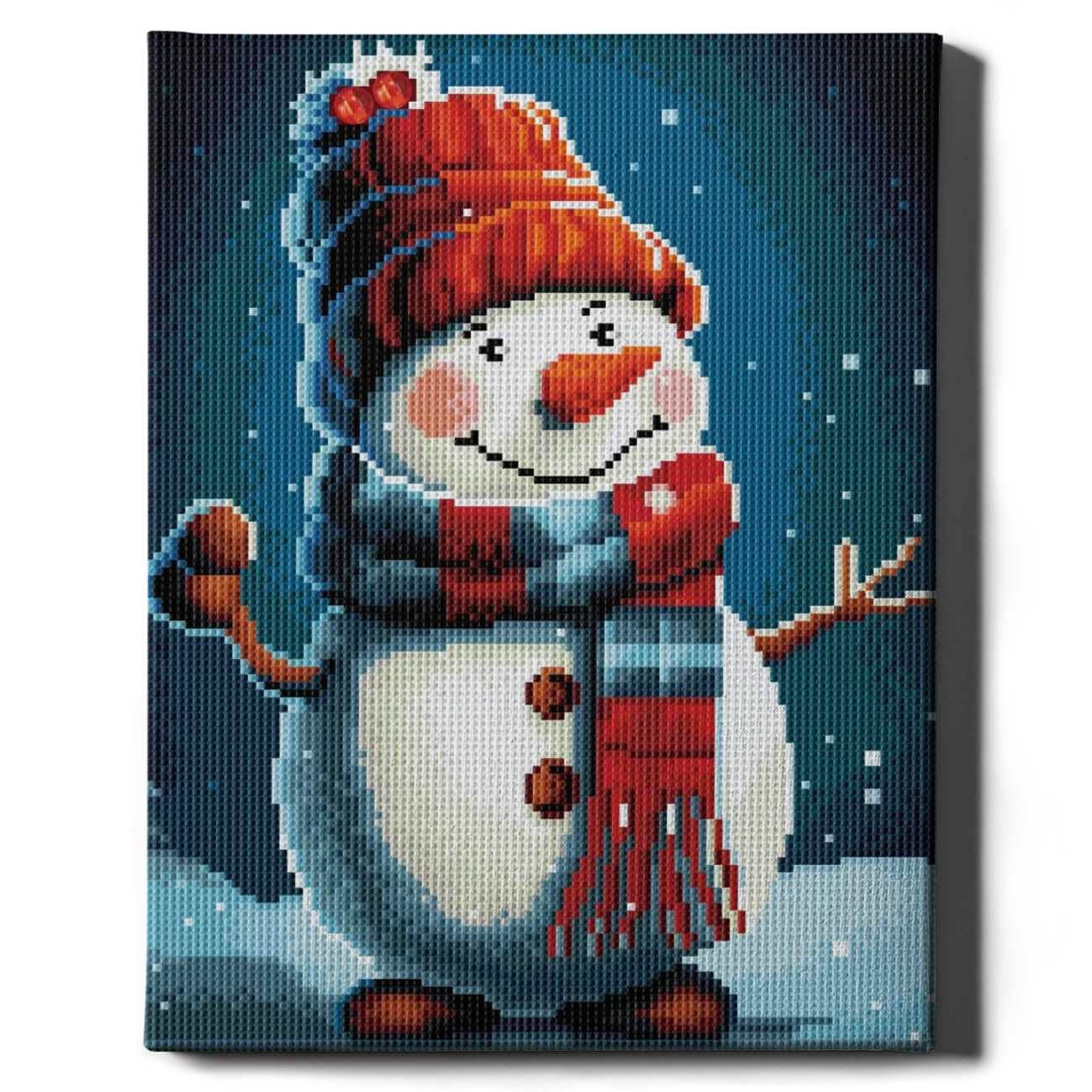 Алмазная мозаика Снеговик (30х40)