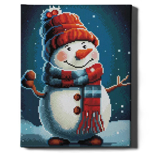 Алмазная мозаика Снеговик (30х40)