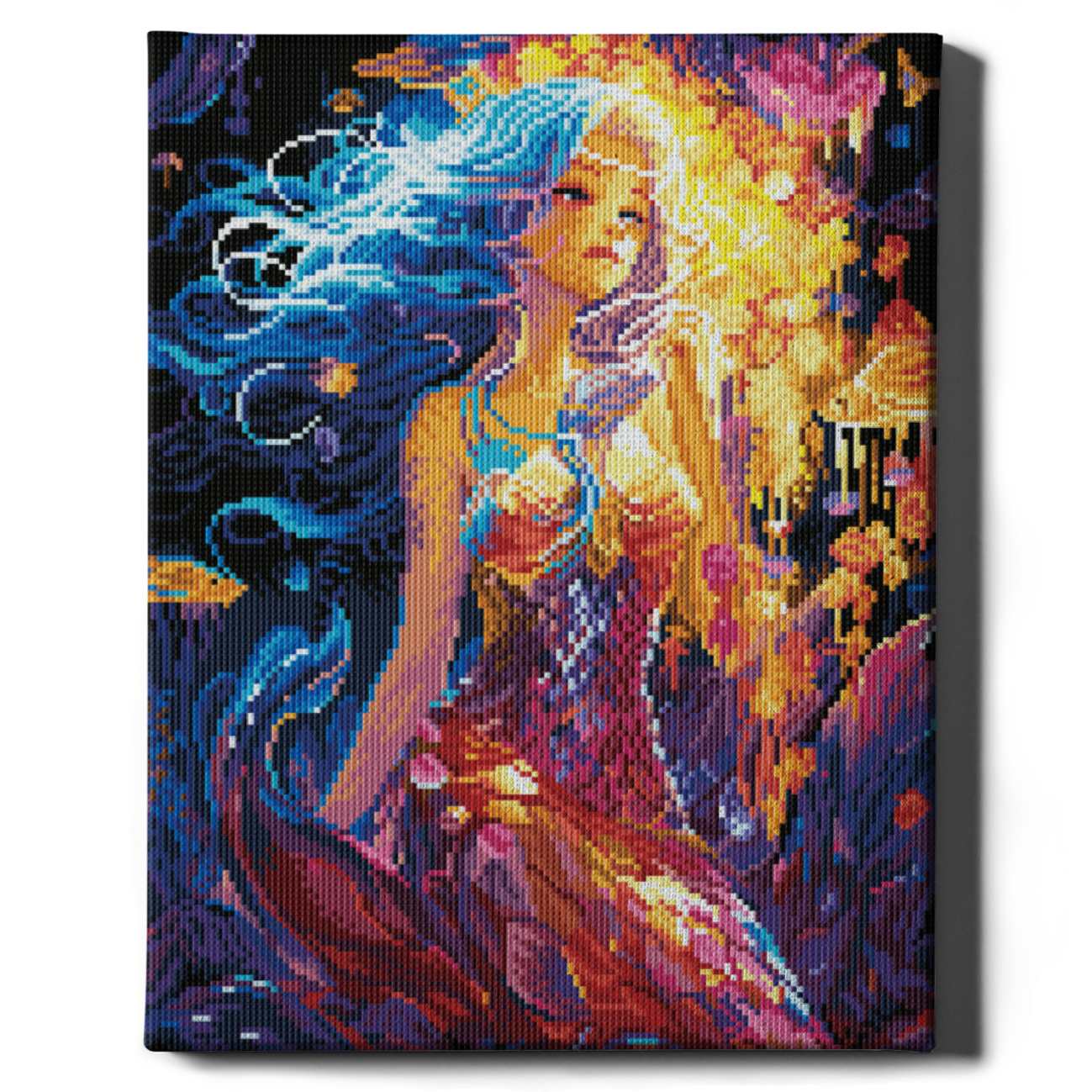 Алмазная мозаика Фея Света от Sovabooks, 40x50 см, изображение феи с сияющими элементами и яркими деталями.