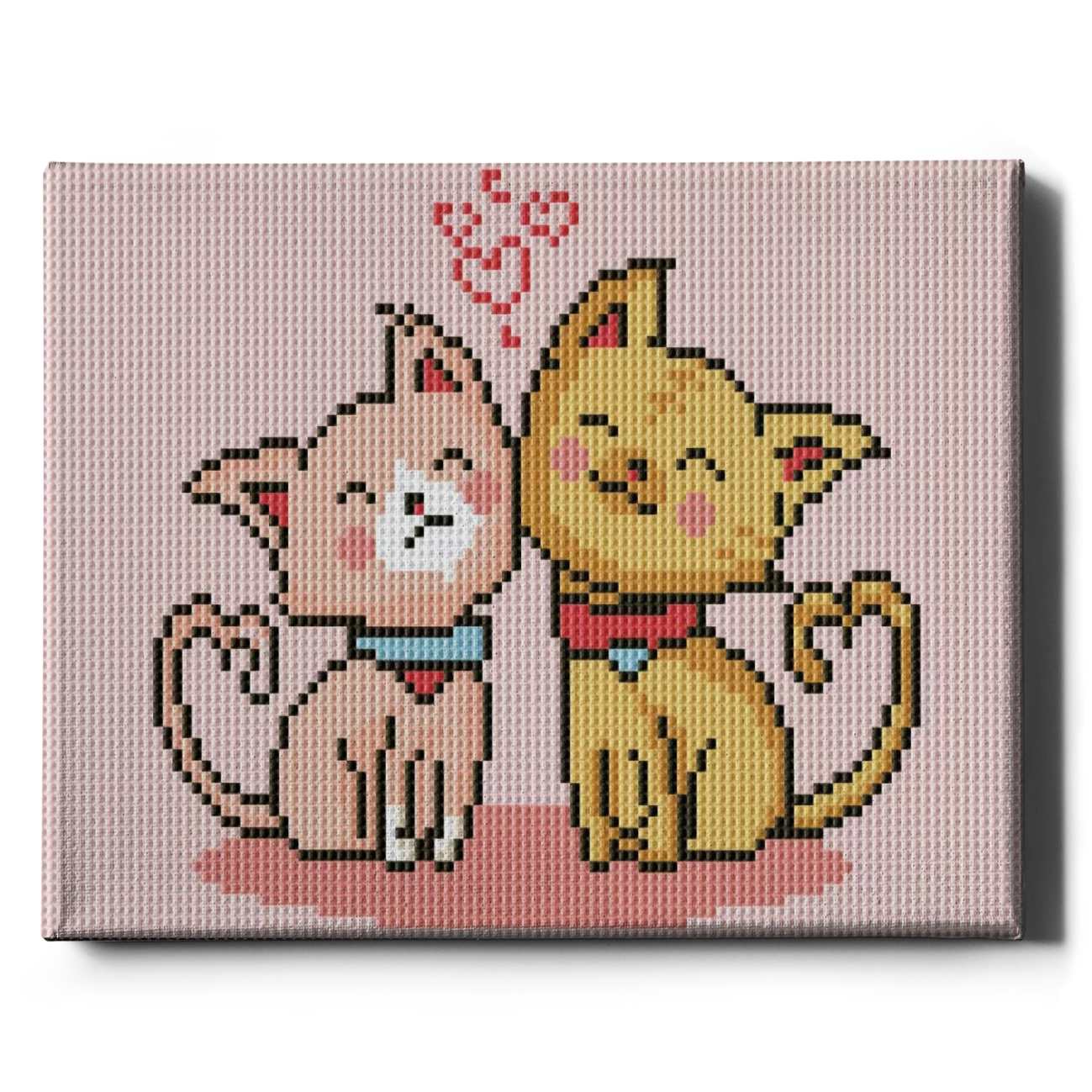 Алмазная мозаика Два котенка (30х20)