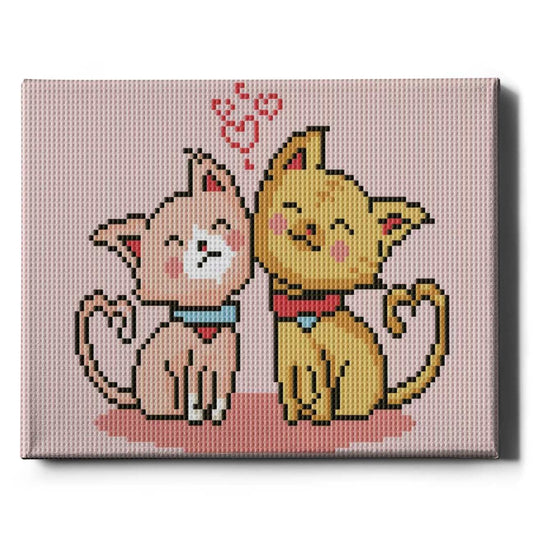 Алмазная мозаика Два котенка (30х20)