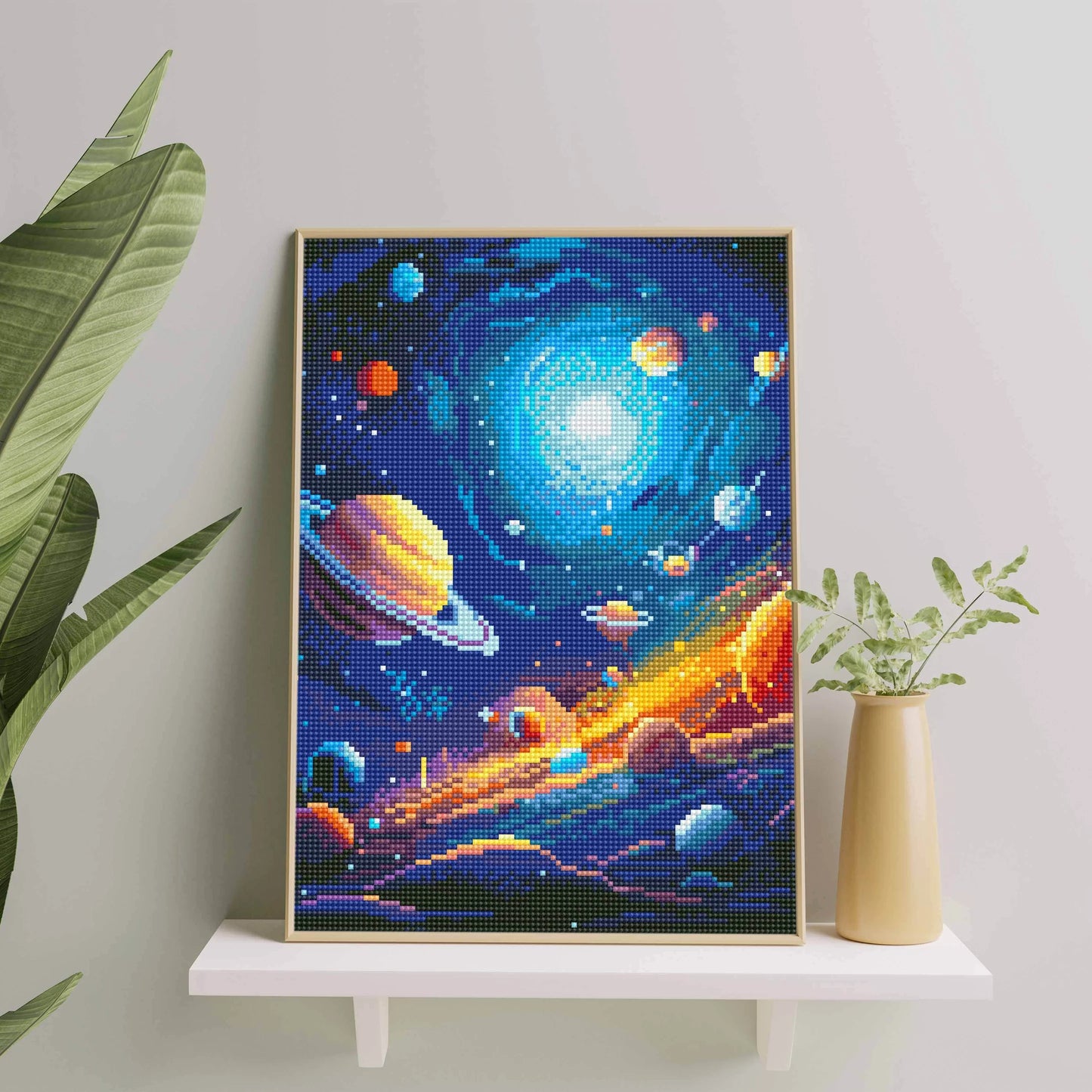 Алмазная мозаика Sovabooks "Еще одна другая галактика" 30x40 см, набор для творчества, яркое космическое изображение.