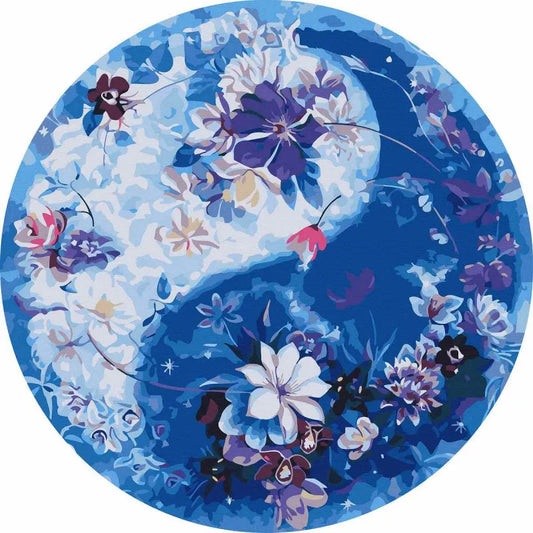 Круглая картина по номерам Энергия жизни