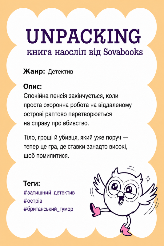 UNPACKING книга наосліп від SOVABOOKS -  Детектив