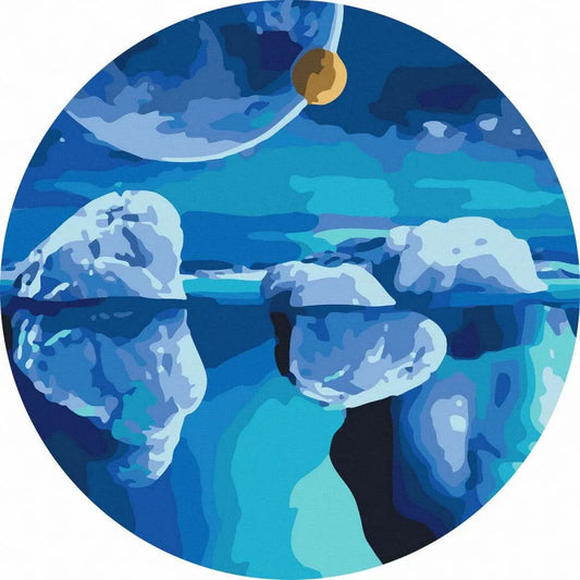 Круглая картина по номерам Пространство Ледников