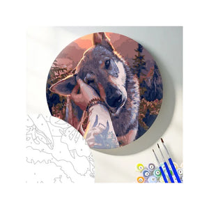 Круглая картина по номерам Лучший друг