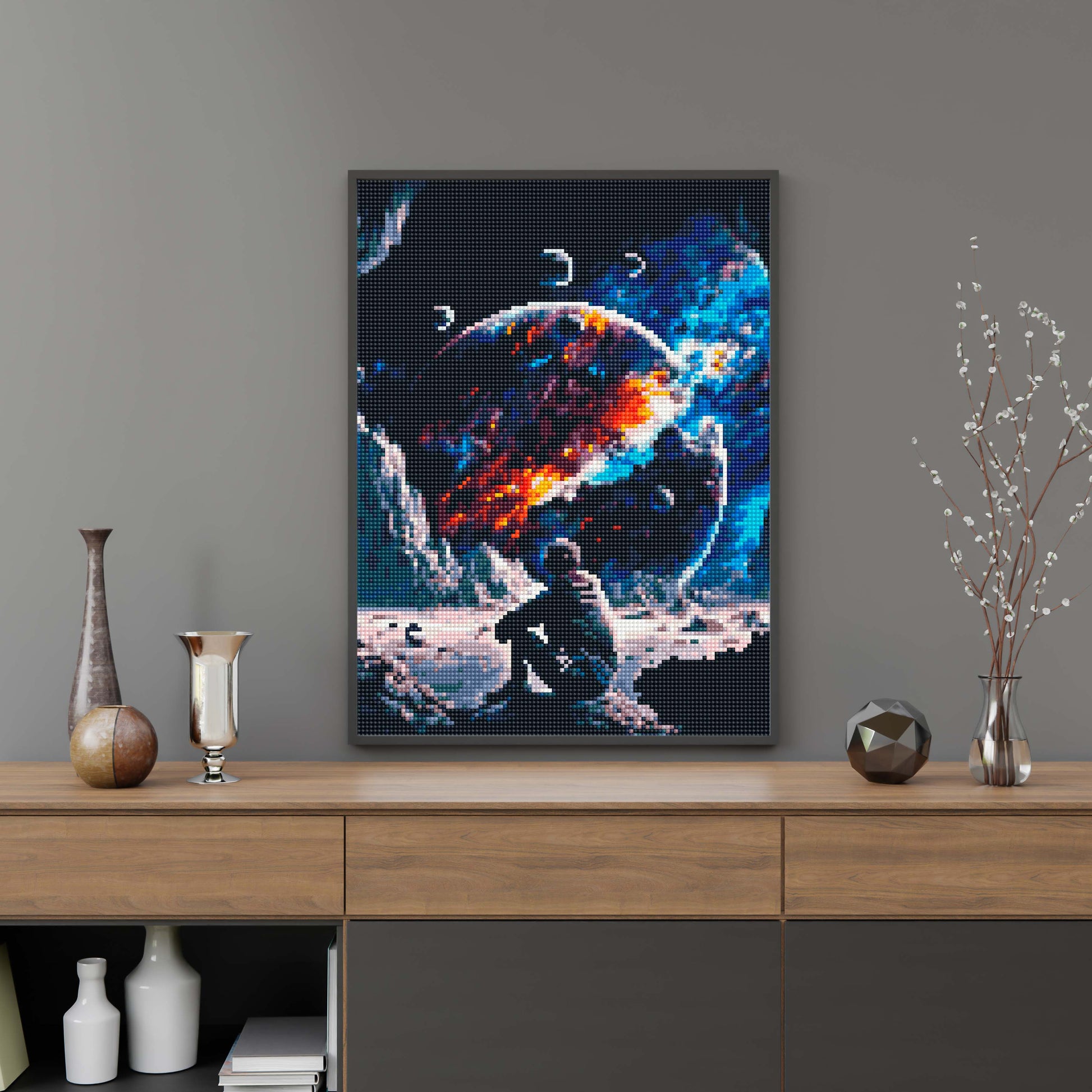 Алмазная мозаика  Астронавт на Луне (40x30)