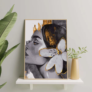 Картина по номерам Девушка Лилией