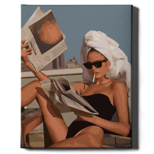 Картина по номерам Женщина на пляже