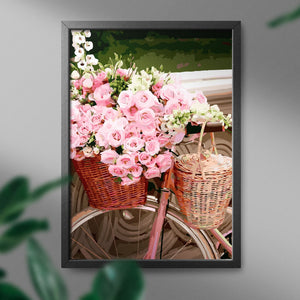 Картина по номерам Цветы в корзине