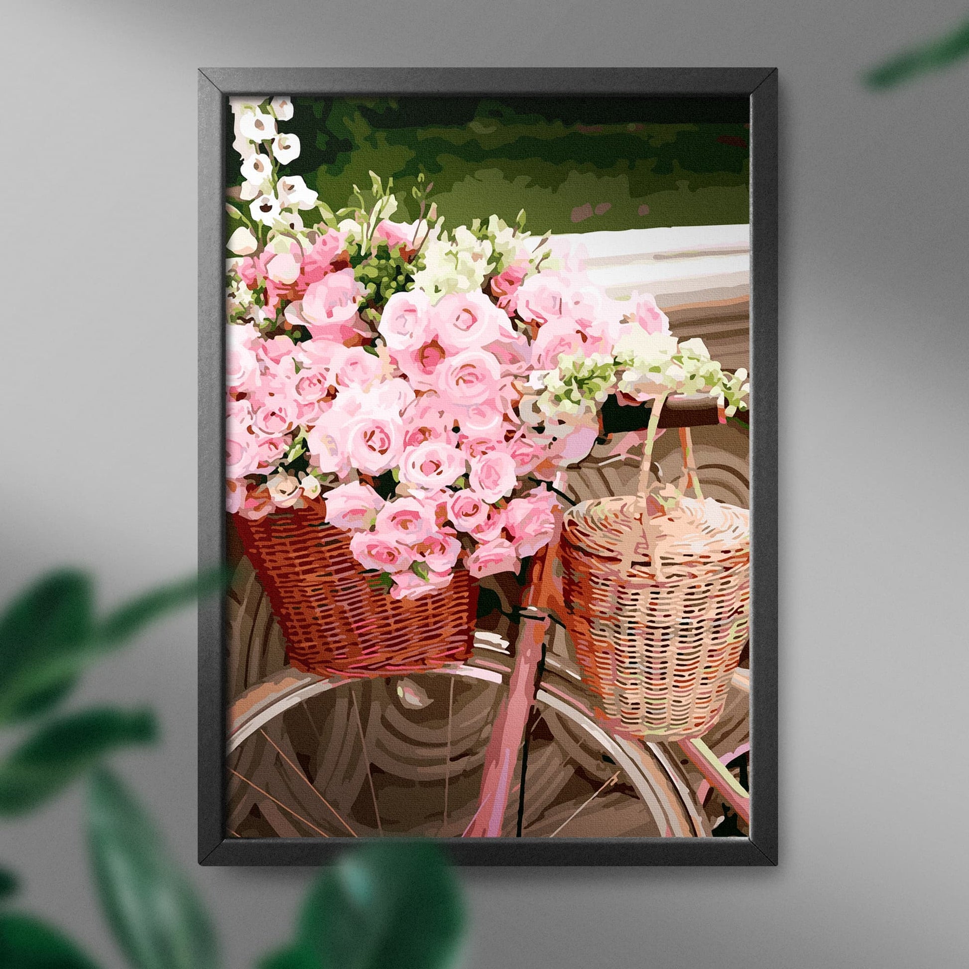 Картина по номерам Цветы в корзине