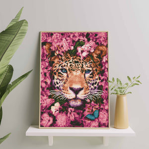 Картина по номерам Леопард в цветах