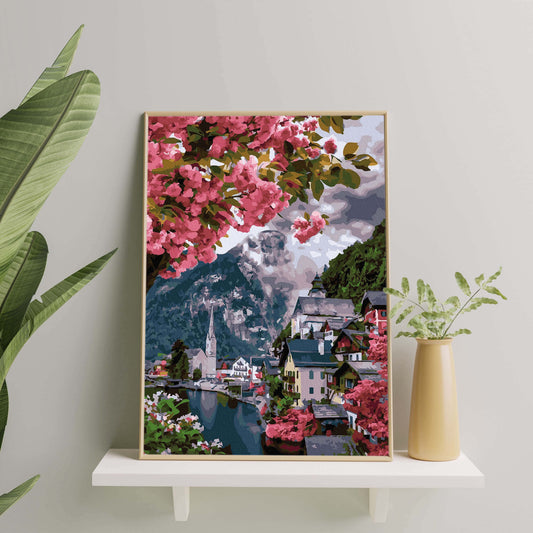 Картина по номерам Сакура в городе