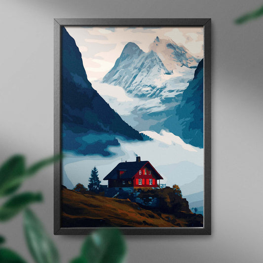 Картина по номерам Швейцарские горы