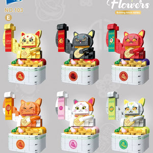 Конструктор «Красный Манэки-нэко» (166 деталей) — талисман удачи, энергии и благополучия