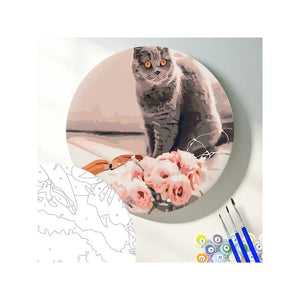 Круглая картина по номерам Британский фаворит