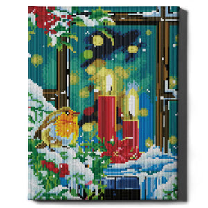 Алмазная мозаика Зимний вечер (30х40)