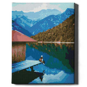 Алмазная мозаика Тишина в горах (40х50)