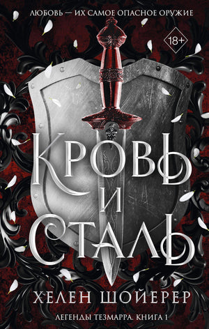 Обложка книги "Кровь и сталь" Шойерер Х, российский фантастический роман, изображение на фоне тёмного фона.