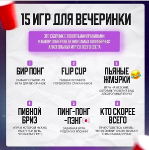 Настольные игры для вечеринки Sovabooks, 15 игр для развлечения и веселья на любой праздник.