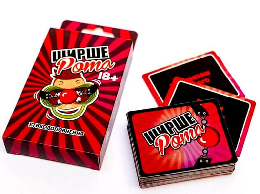 Настольная игра "Ширше Рота" для взрослых и пар от SOVABOOKS, игровое поле и карточки для развлечений и общения.