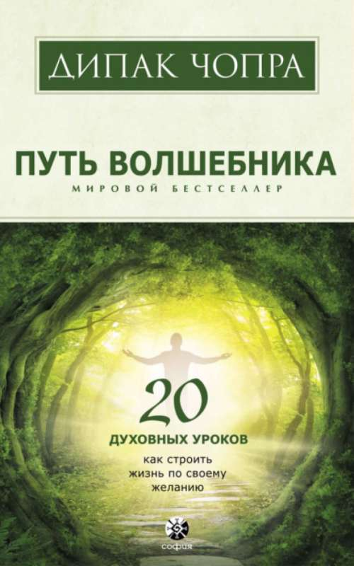 Обложка книги "Путь волшебника: 20 духовных уроков" от Sovabooks, нон-фикшн по эзотерике, с изображением титульной страницы.