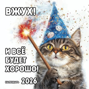 Настенный календарь Sovabooks на 2026 год, размер 300x300 мм, с ярким дизайном для офисных помещений.