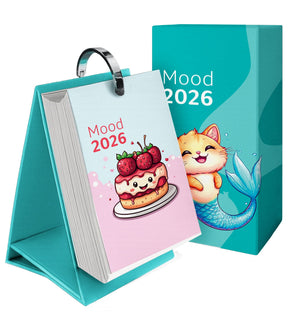 Настольный календарь Sovabooks "Mood 2026" на 2026 год, дизайн попурри, офисные канцелярские товары, вид спереди