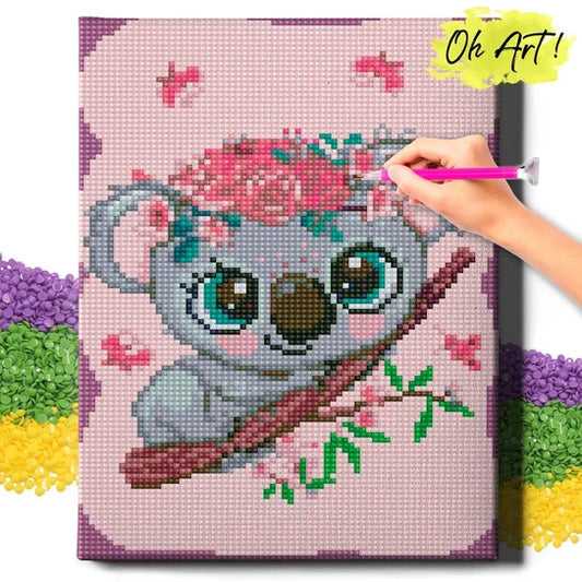 Алмазная мозаика Милашка Коала от Sovabooks, набор для творчества 20x30 см с изображением милого коалы.