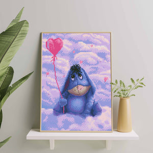 Алмазная мозаика Ослик Иа от Sovabooks, kit для творчества 30x40 см, яркое изображение персонажа из мультфильма