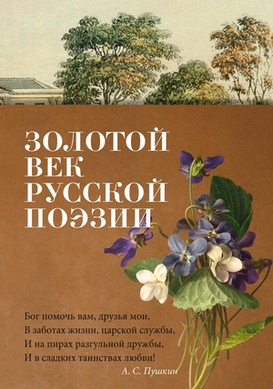 Книга "Золотой век русской поэзии" с произведениями Пушкина и Лермонтова, художественное издание Sovabooks