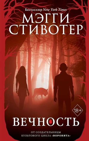 Обложка книги "Вечность" Мэгги Стивотер, российский фантастический роман, изображение книги Sovabooks